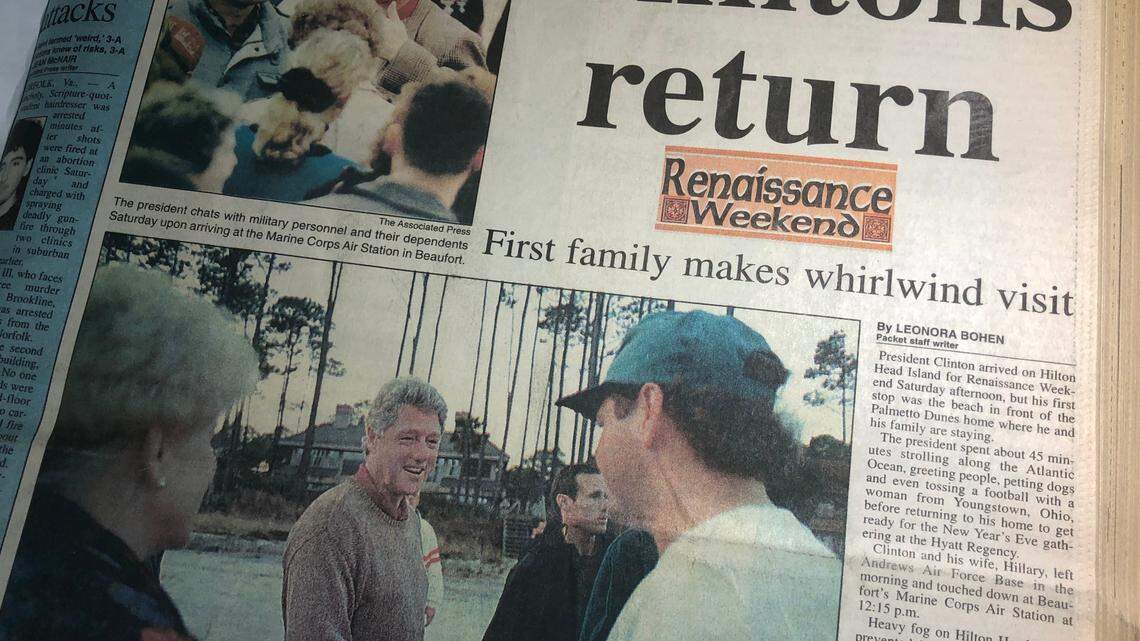 President Clinton made a quick stop on Hilton Head in 1995. Here’s what he did