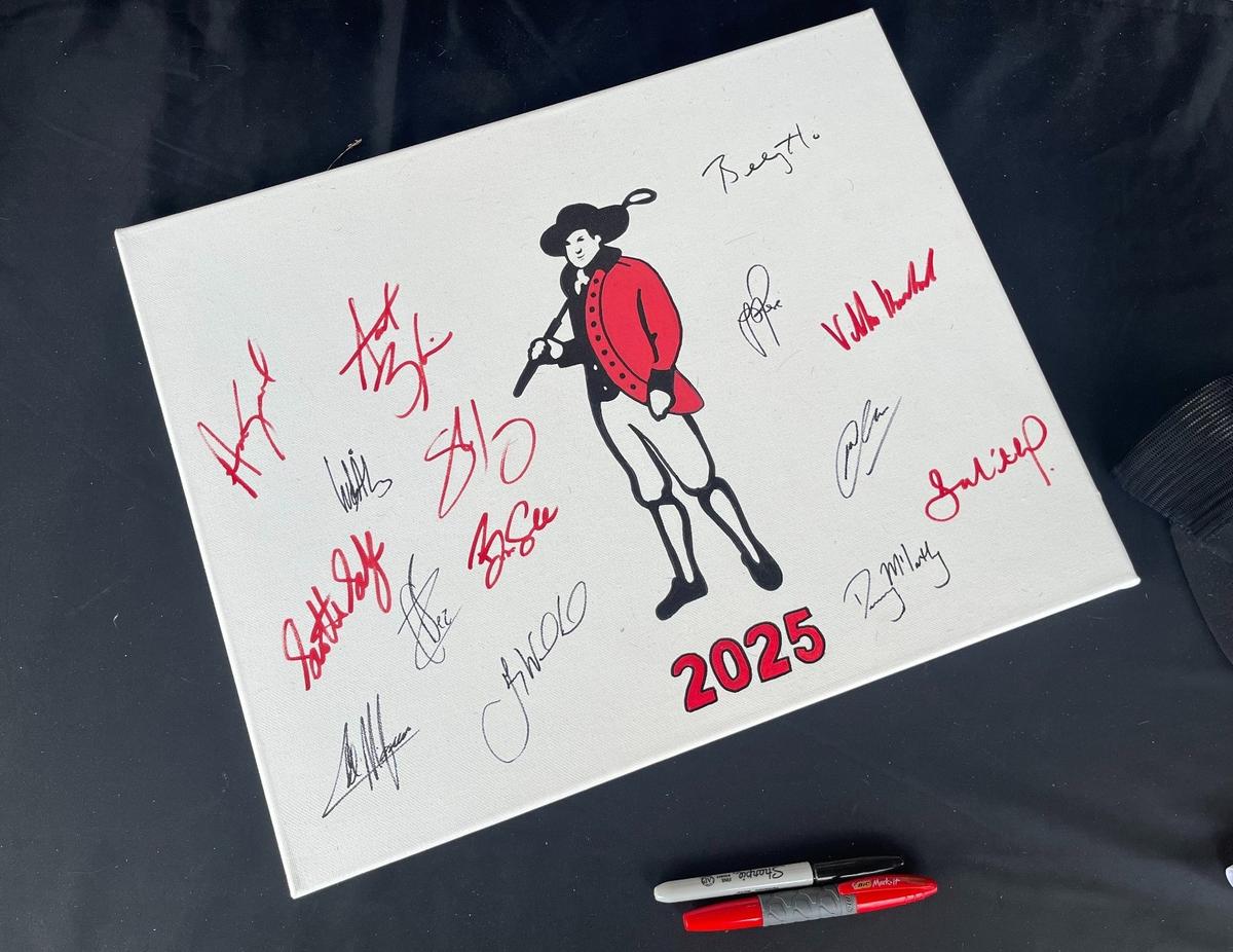 Autographed canvas by the RBC Heritage pros on Friday April 18, 2025