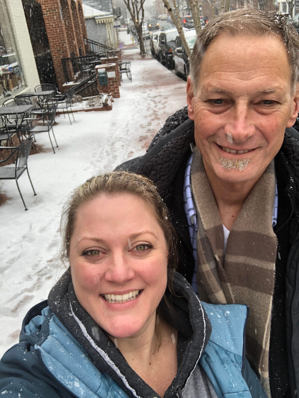 Drew Dobson and his daughter, Rachael, following his release from prison on Feb. 8, 2019.