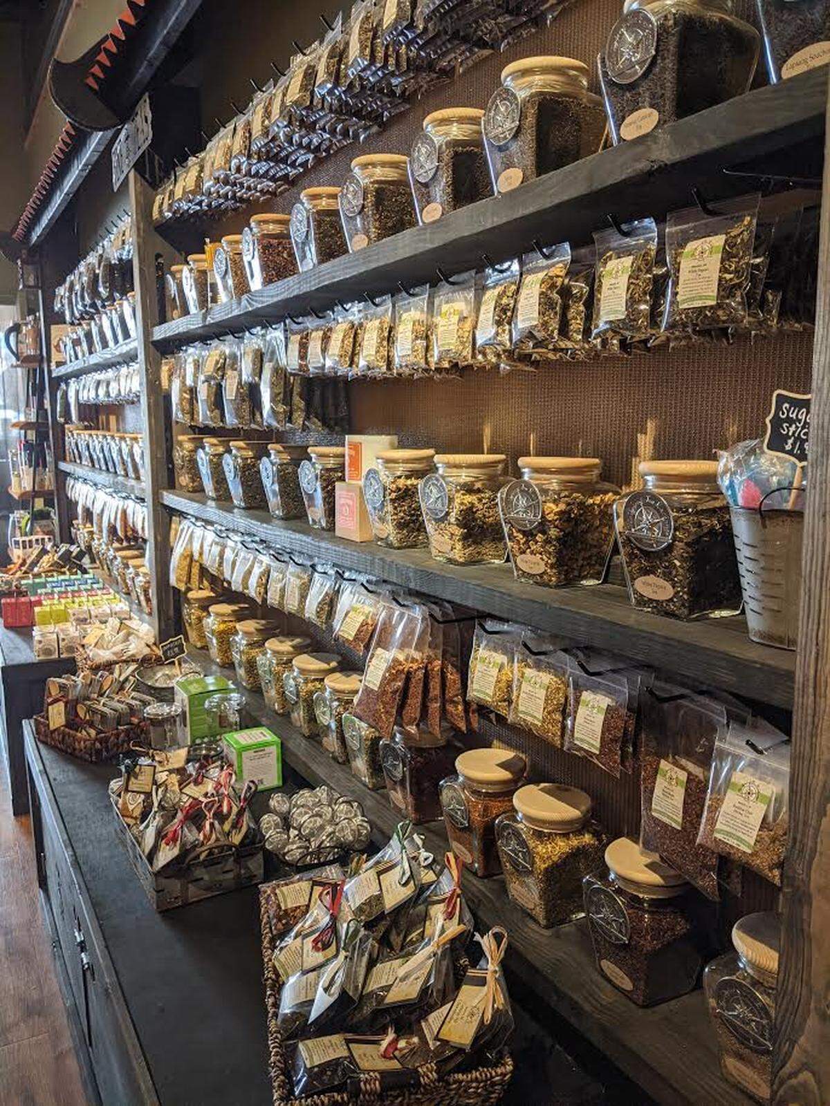 The Spice & Tea Exchange of Beaufort offers a variety of products, including spices, sugars, and salts.