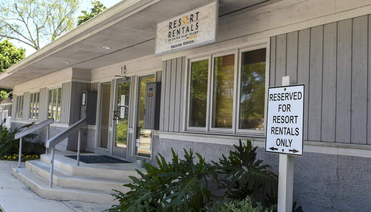 Resort Rental of Hilton Head Island offices sit vacant on Thursday, April 9, 2020, due to the coronavirus and S.C. Gov. Henry McMaster limiting businesses rental ability in order to stem the spread of COVID-19.