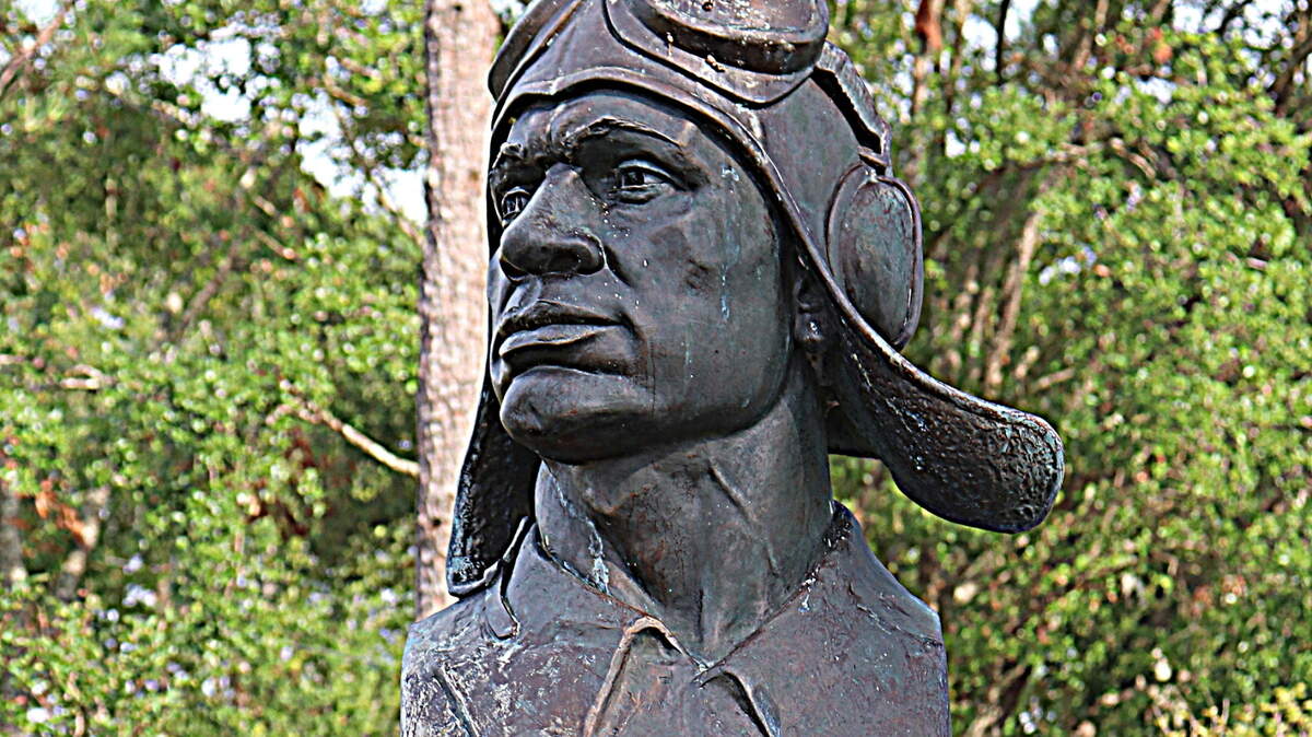 The Tuskegee Airmen Monument in Walterboro commemorates the final training site of the first-ever African American military pilots, known as the Red Tails. Pilots of this famous squadron took the war to Germany during WWII even as they battled segregation and racism at home and in their own military.