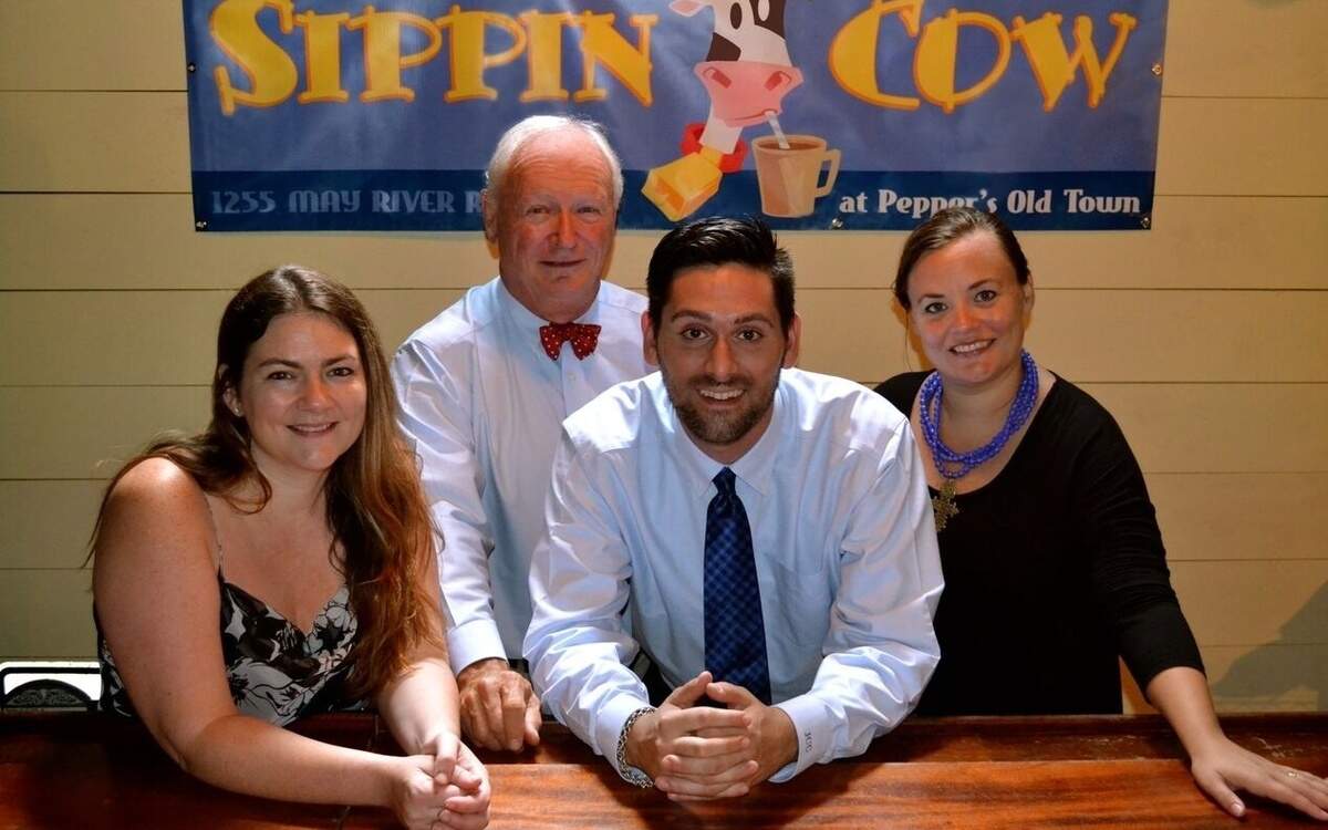From left are Christy Pinkski, Roberts Vaux, Johnathan Cherol and Mary Vaux Bell.