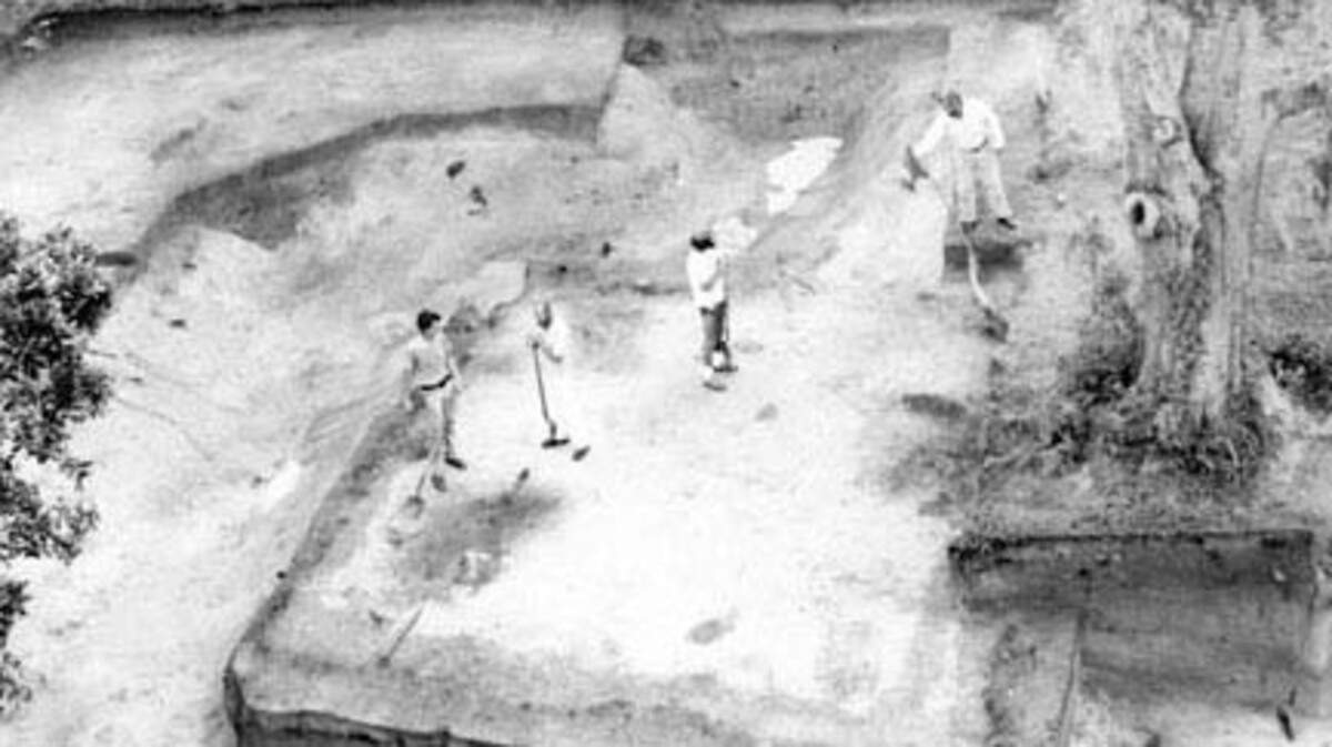 An excavation at Fort Felipe on Parris Island can be seen in this undated file photograph. Fort Felipe was about 100 feet away from the boundary of Santa Elena and predated that settlement by about 11 years.