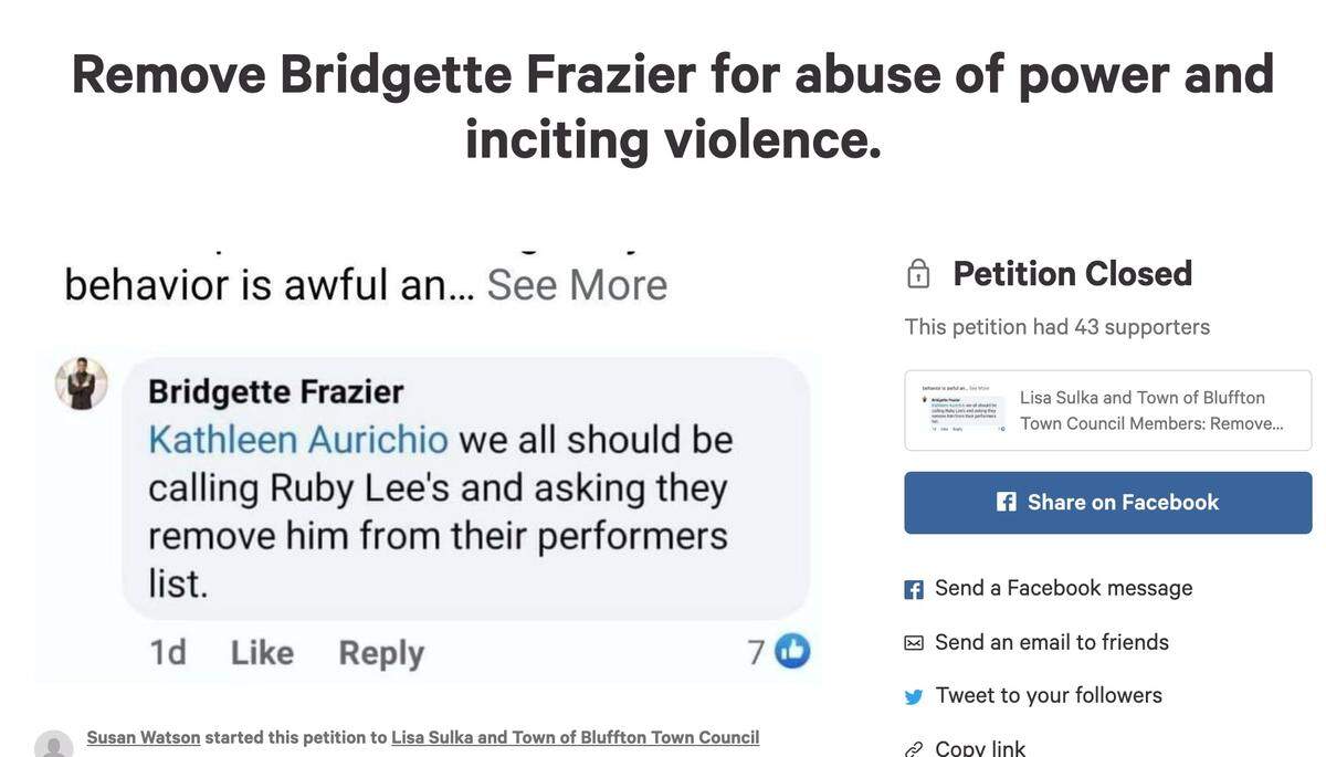 A screenshot of a petition on Change.org.