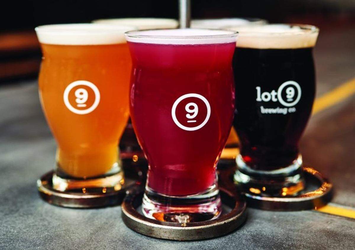 A variety of craft beers from Lot 9 Brewing Co. in Bluffton.