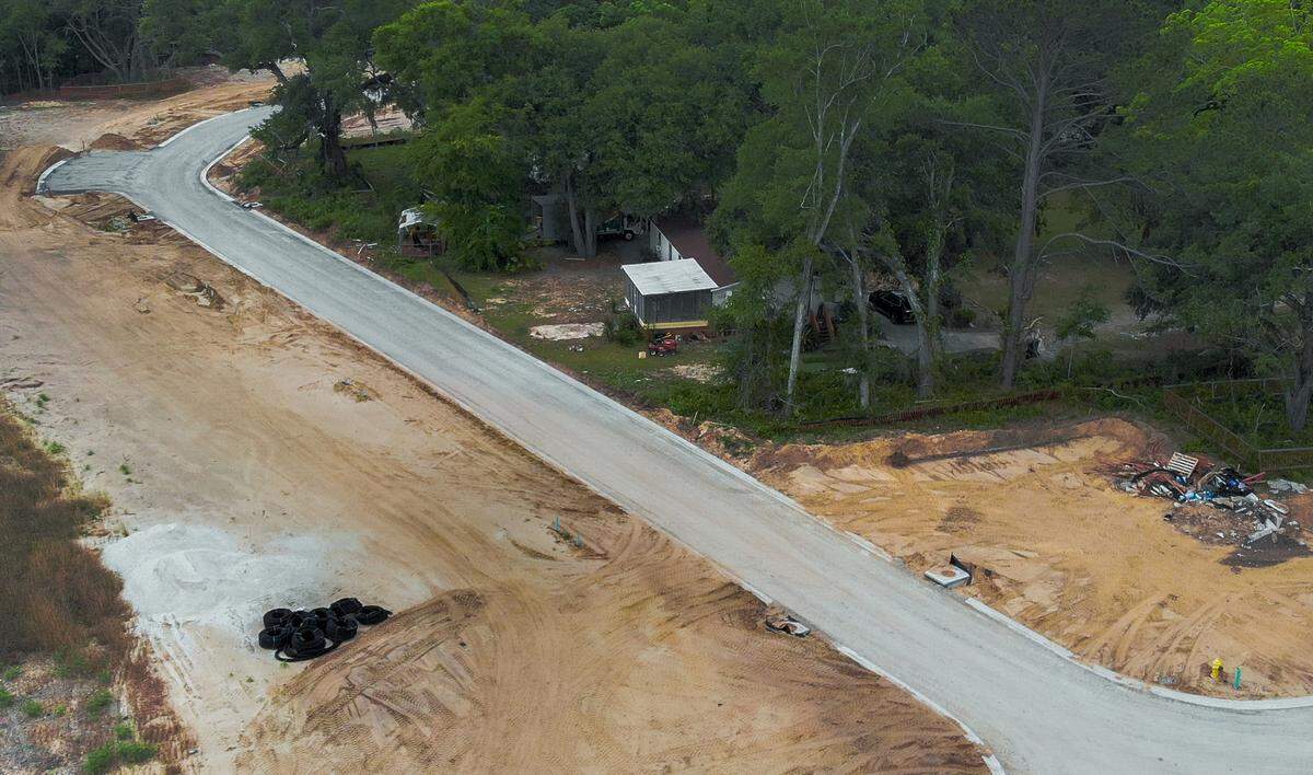 The Jonesville Road area was once covered in a dense forest surrounded by marshland on either sides. The forest was clear-cut to make way for a large subdivision. 