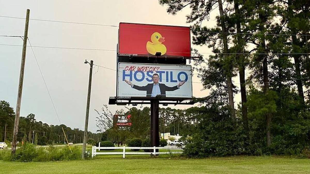 Adams Outdoor Advertising “duck” billboard campaign, seen on S.C. 170 between Beaufort and Jasper counties.