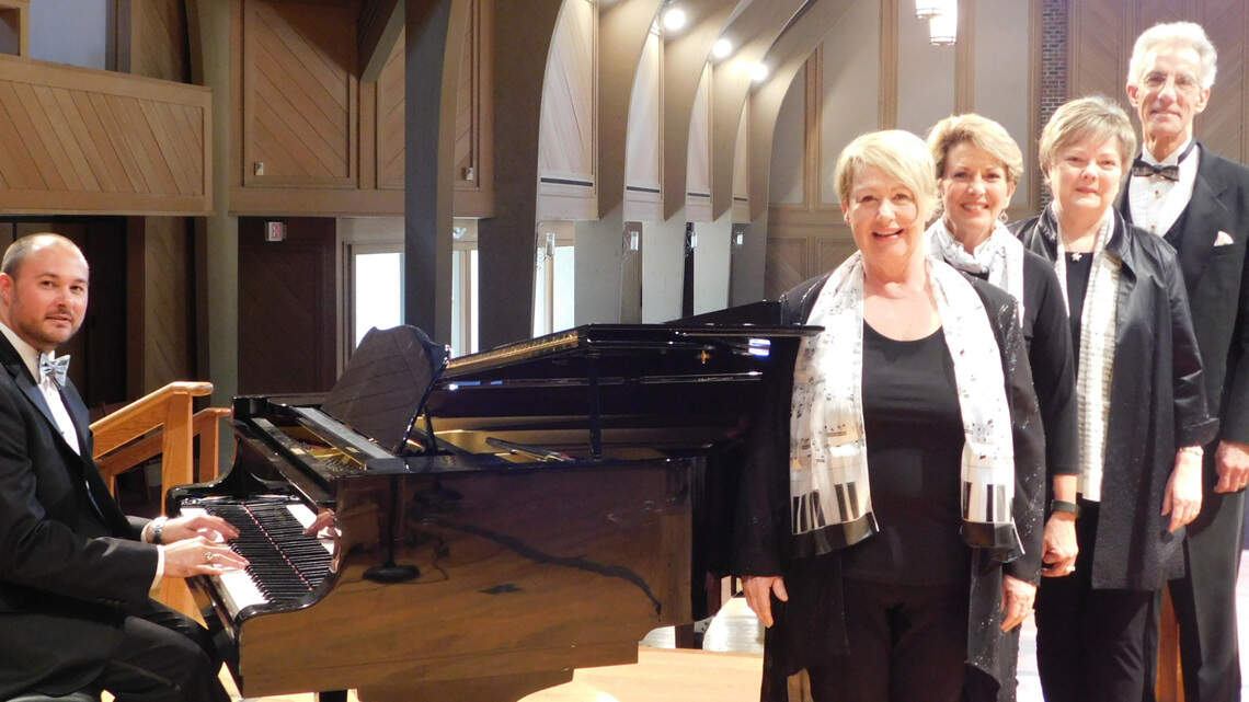 Four grand pianos on one Hilton Head stage