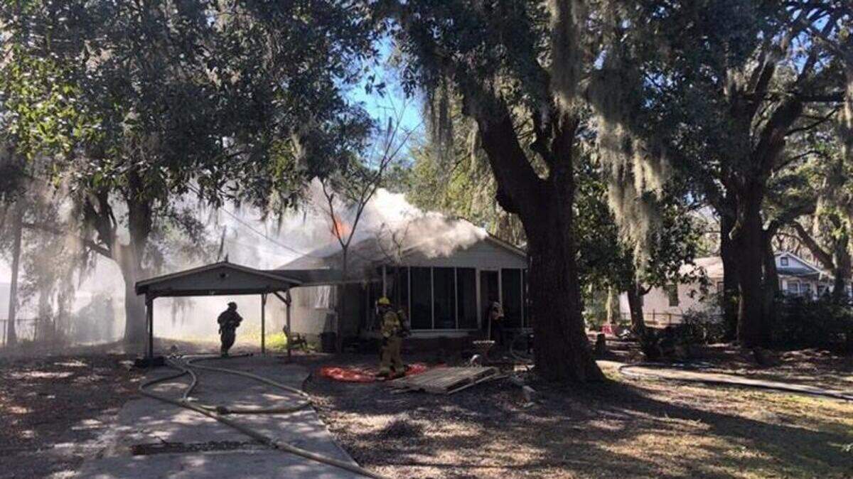 A Burton family of four were displaced from their home Saturday morning after a fire, according to the Burton Fire District.