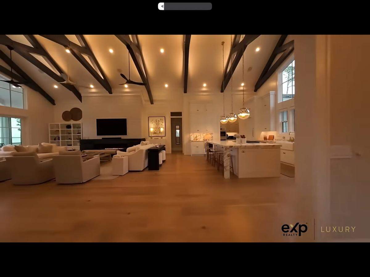 The kitchen and living spaces in 15 Bald Eagle rd