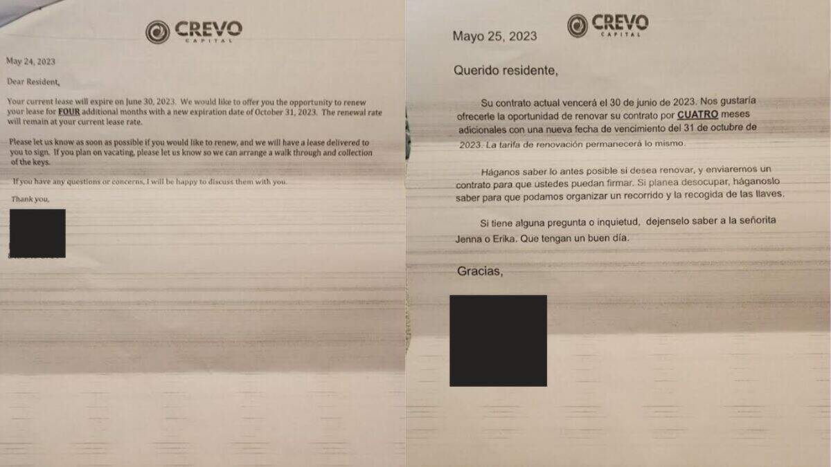 Olive Shell Court property management handed out this letter to residents on Friday.