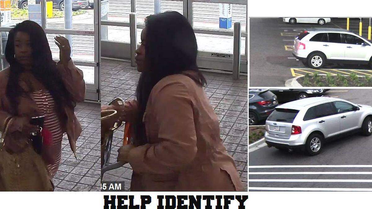 The Beaufort Police Department is asking the community to help identify a woman who allegedly stole diapers, a TV and laundry detergent from the Lady's Island Walmart around 10:30 p.m. on April 3 and 9:30 a.m. on April 7, 2018.