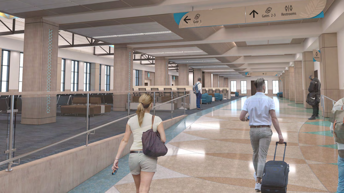One of the new Hilton Head Airport terminal expansion renderings.
