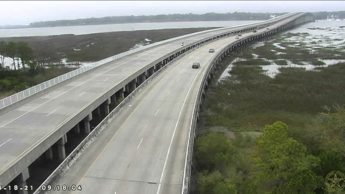The fog cleared after the morning commute on Thursday, March 18, 2021. This is a look at the McTeer Bridge at Lady’s Island Drive.