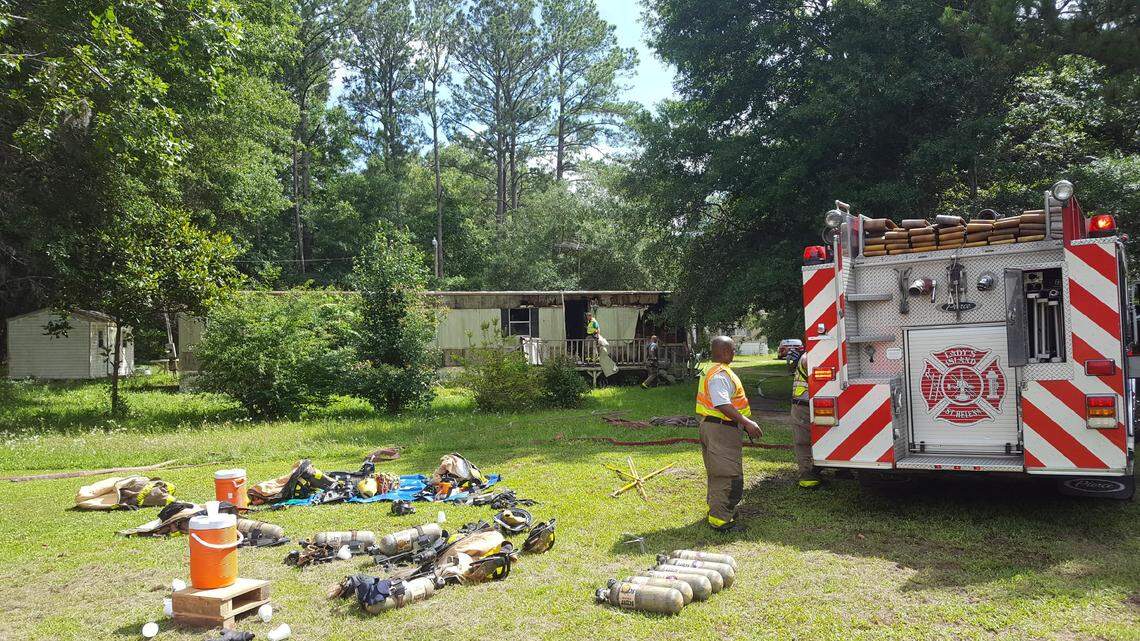 A Scott Hill Road mobile home on St. Helena Island caught fire after a cooking incident on Saturday.