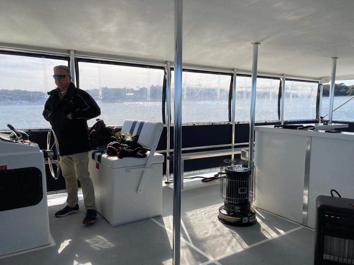 The propane heaters used on Lowcountry Ferry’s temporary catamaran are no longer being used.