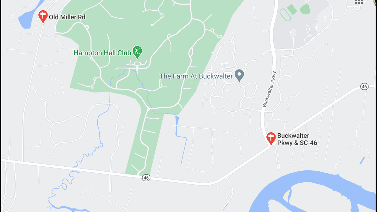 Traffic is shut off on this part of S.C. 170 after a power line went down on November 11, 2020, according to authorities.