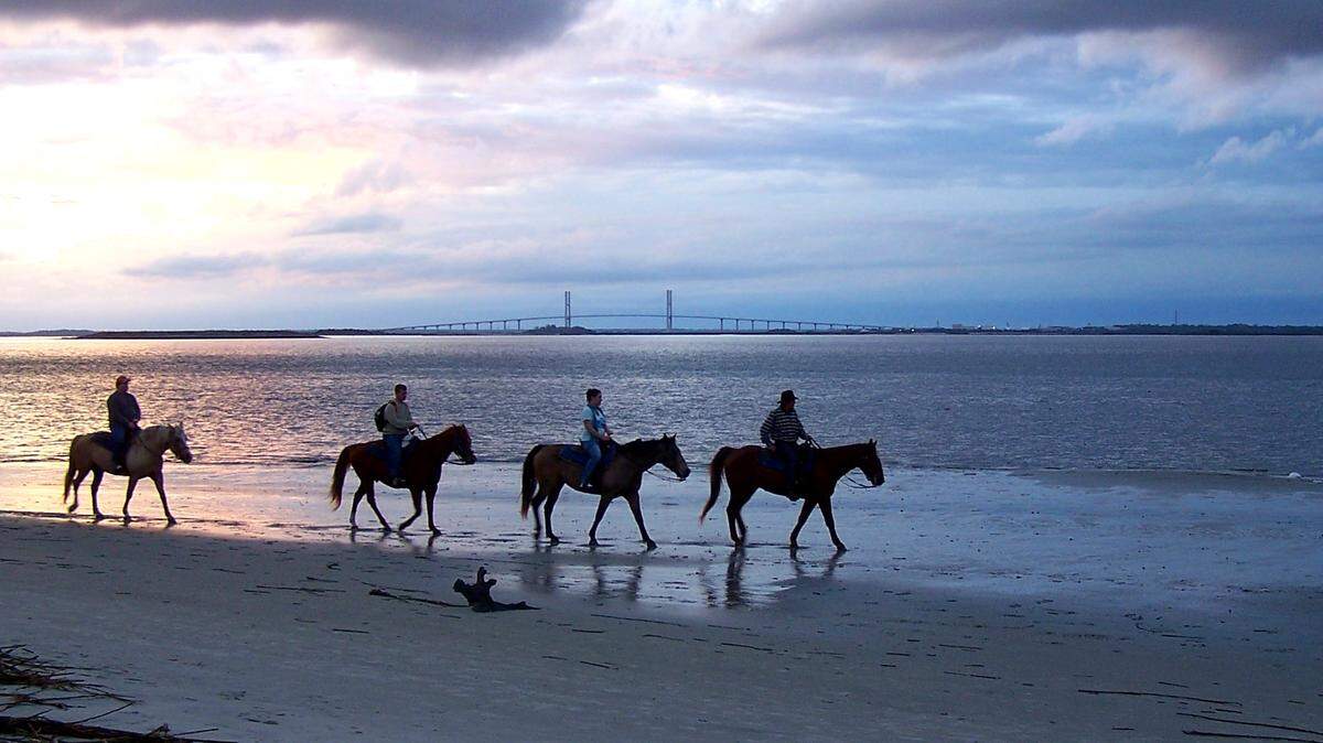 Jekyll Island, Ga., is one of the few places on the coast where visitors can enjoy horseback riding on the beach.
