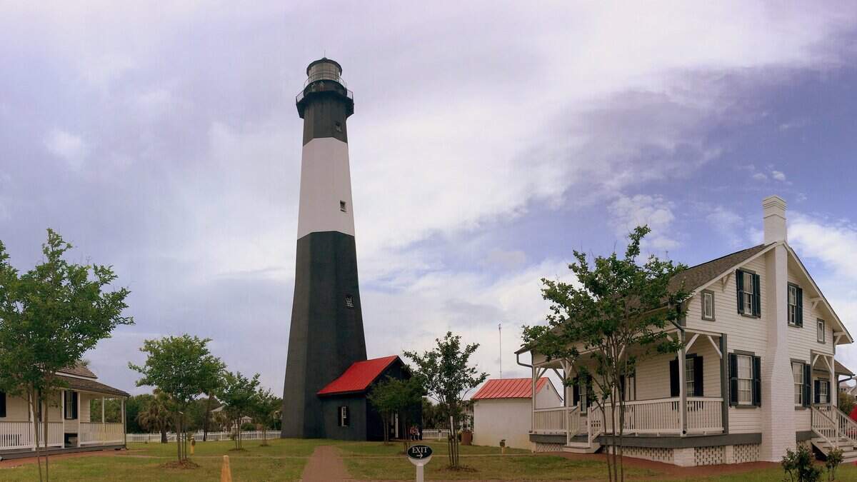 The lighthouse on Tybee Island