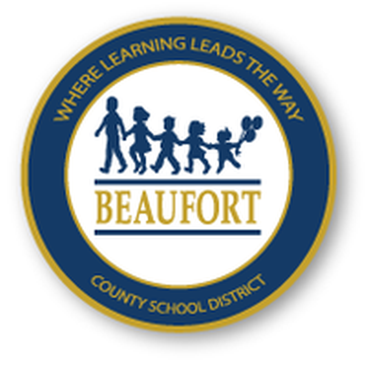 The former Beaufort County School District logo had yellow text on a blue background, which can be difficult for people with certain types of colorblindness to see.