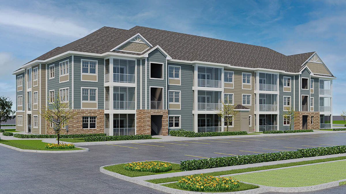 A rendering of the Waterford apartments coming to Hardeeville in 2027.