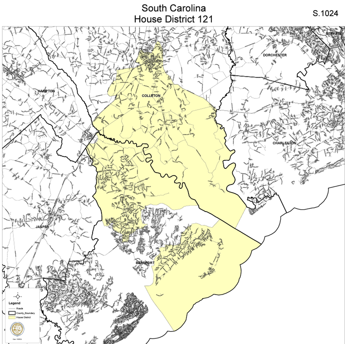 House District 121 includes portions of Beaufort and Colleton counties