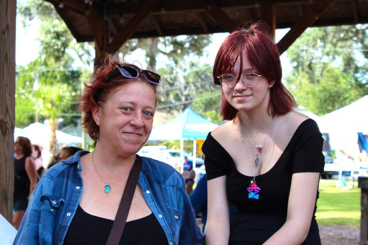 Geneva Hatfield, 41, came to Lowcountry Pride with her 15-year old, August.