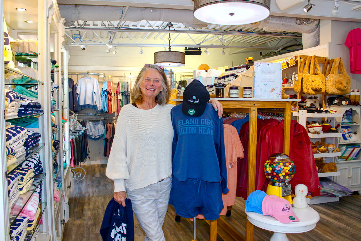 Cheryl Klippel, owner of women and children’s boutique Island Girl in Coligny Plaza, makes sure to stay on top of trends.