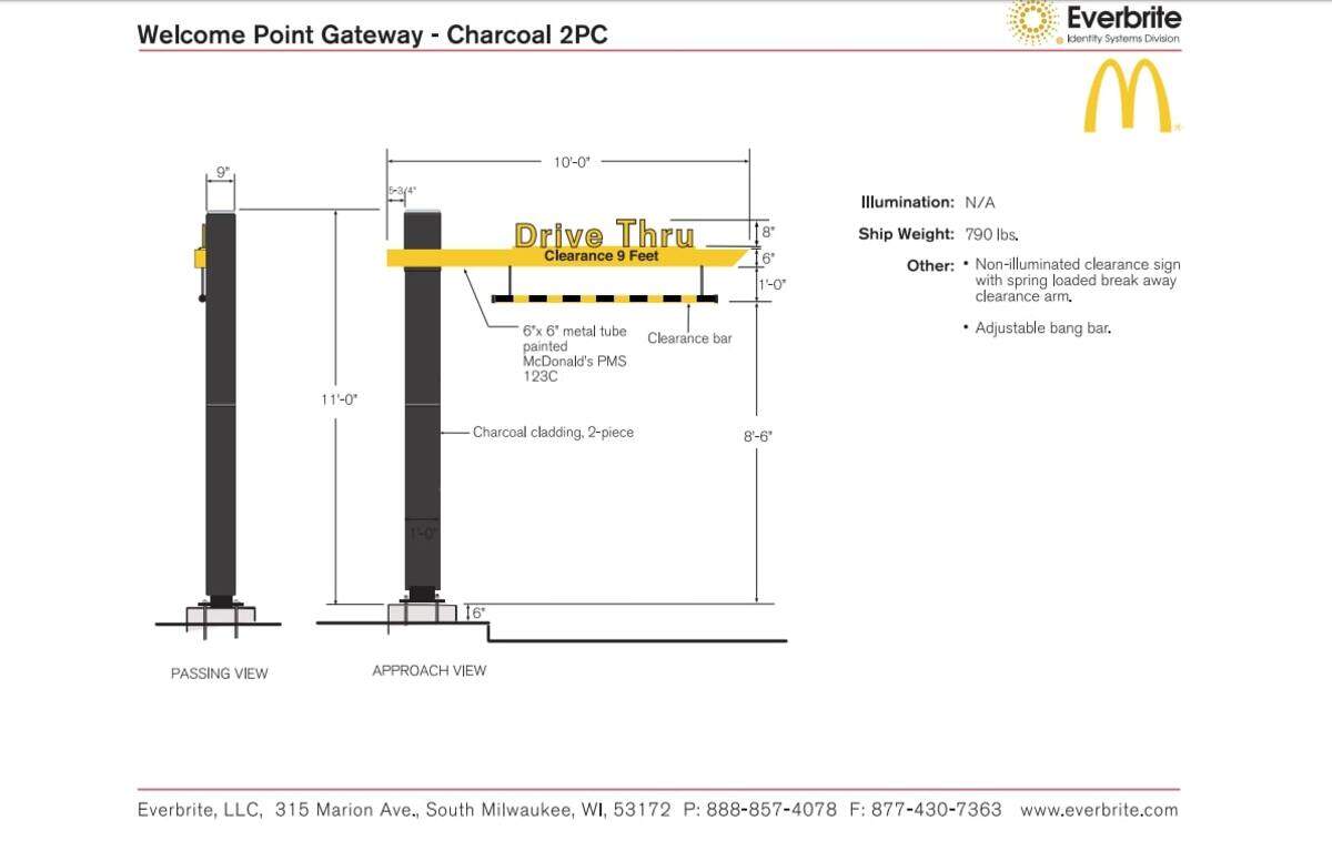 This rendering shows the new drive-thru clearance sign at the McDonald’s on Hilton Head Island.