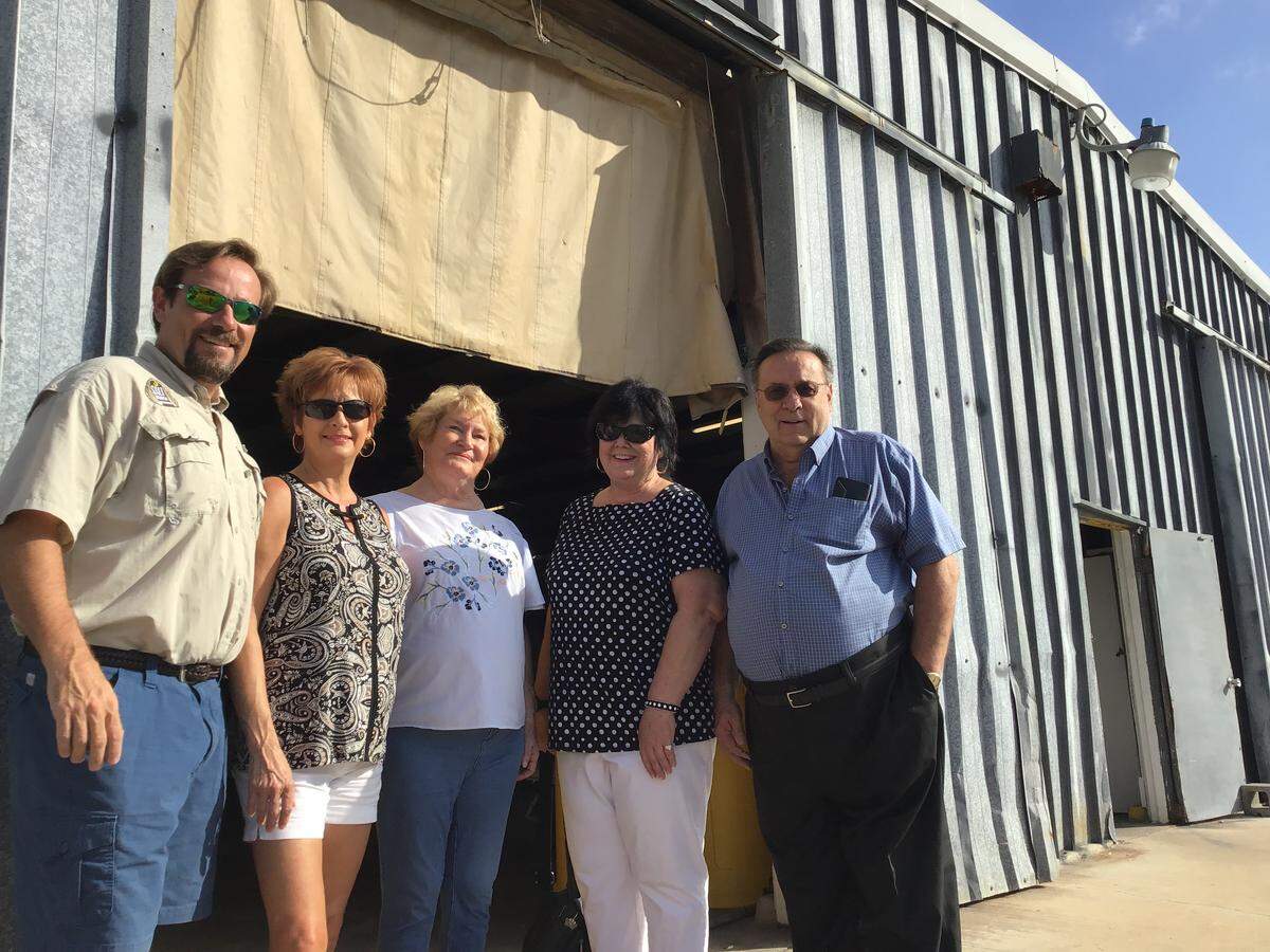 Nick Borreggine, from left, Michele Borreggine, Lynn Jersild, Kathy Borreggine and Nick Borreggine Sr. stand at the site of their planned 11,000 square-foot brewery and restaurant on 11th Street in Port Royal.