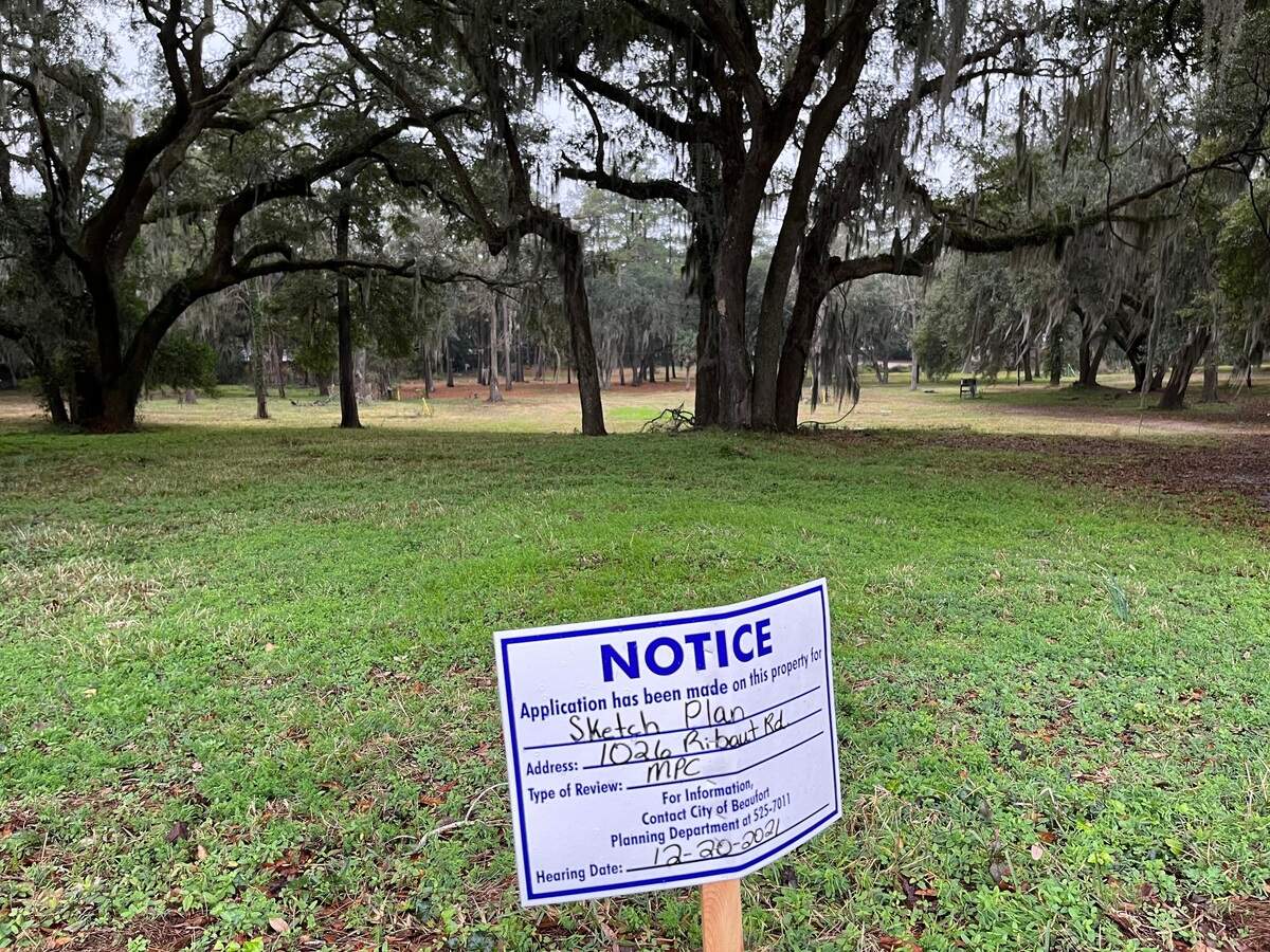 A park, pickleball courts and townhomes are planned for this area off of Ribaut Road across from Beaufort Memorial Hospital. The housing is part of a proposed 12-acre mixed-use subdivision.