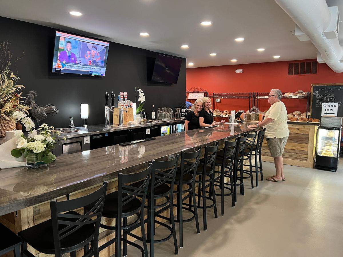 Malcolm Maclennan of Hilton Head places an order at Sprout Momma Bakery, located in the former Signe’s cafe on Arrow Road.