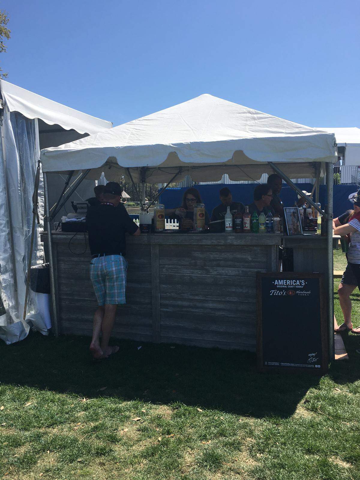Tito's Handmade Vodka added a second bar to their Distilled Lounge at RBC Heritage in order to keep the lines from getting too long.