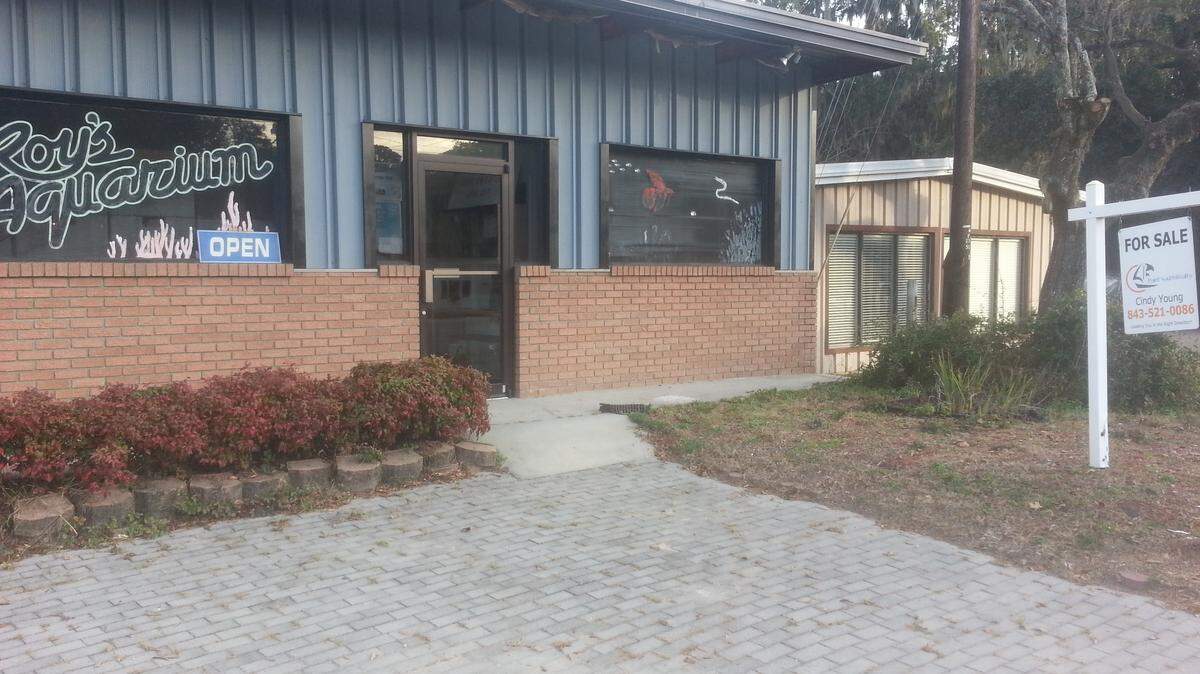 Roy's Aquarium in Beaufort is up for sale and the owner says he intends to move. This view of the building was photographed Dec. 19, 2014.