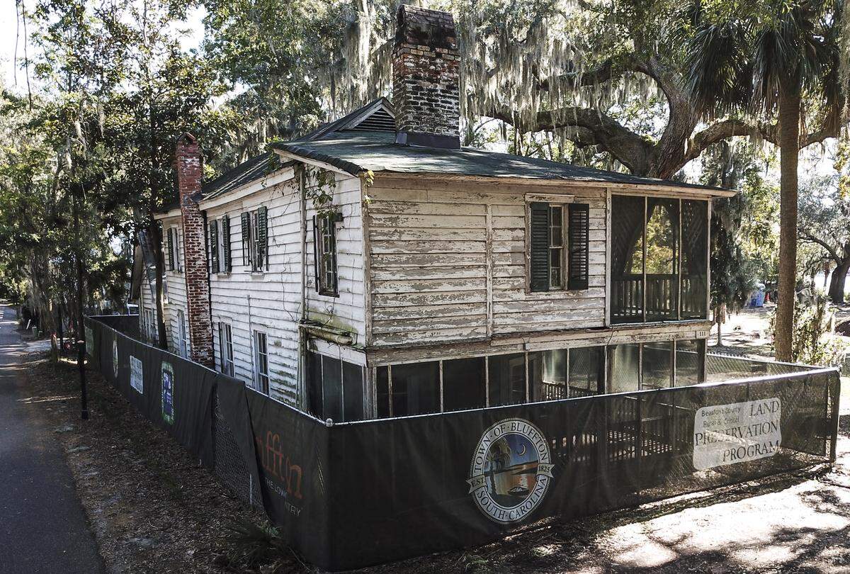 The Squire Pope Carriage House, circa 1850, as seen on Monday was purchased by the Town of Bluffton and the Beaufort County Rural and Critical Lands Program in 2017 for $1.5 million. It is one of a handful of antebellum homes that survived the 1863 “Burning of Bluffton” by Union troops during the Civil War.