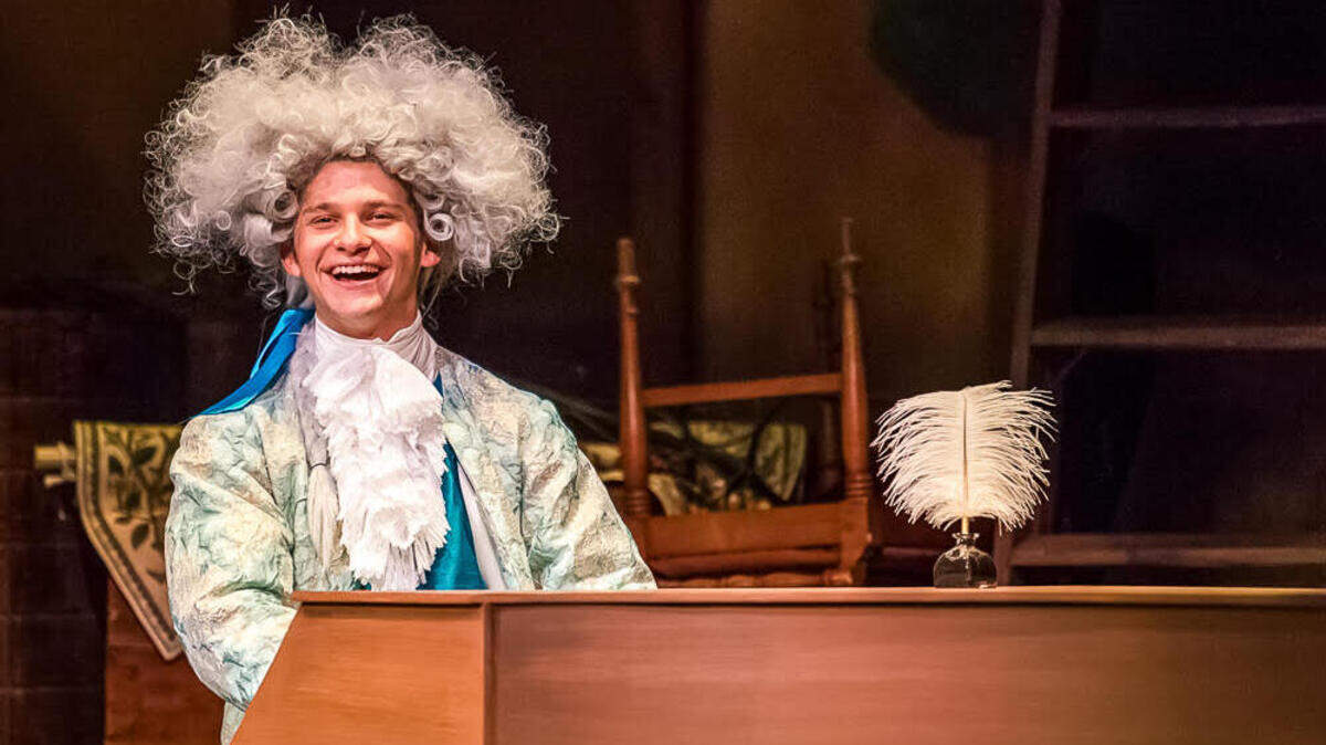 Andrew Youngerman shines as the title character in the Arts Center of Coastal Carolina’s production of “Amadeus.”