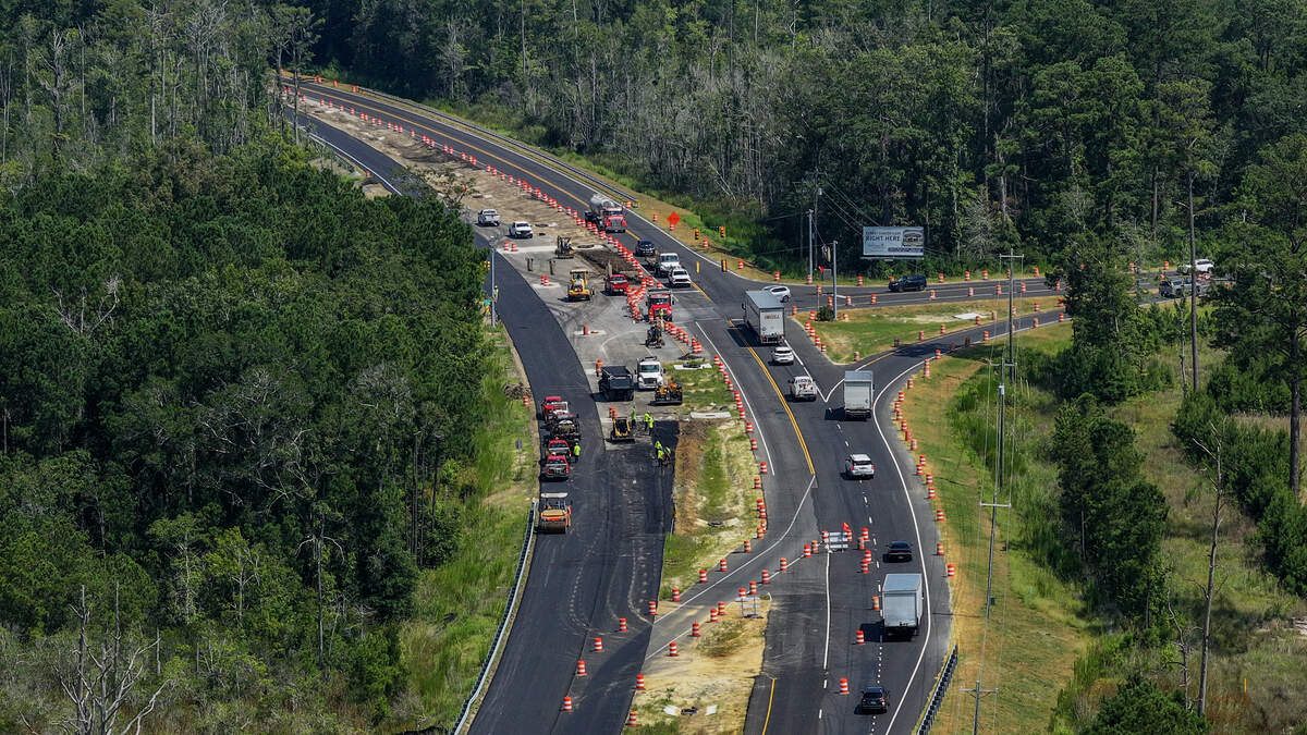 The intersection of U.S. 17 looking north is photographed at its connection with S.C. 315 in this drone photo taken on July 8, 2026, in Jasper County. Upon completion, a signalized intersection will stop northbound traffic on U.S. 17 allowing S.C. 315 traffic headed to Savannah, Ga., to merge onto southbound U.S. 17 towards the Talmadge Bridge.