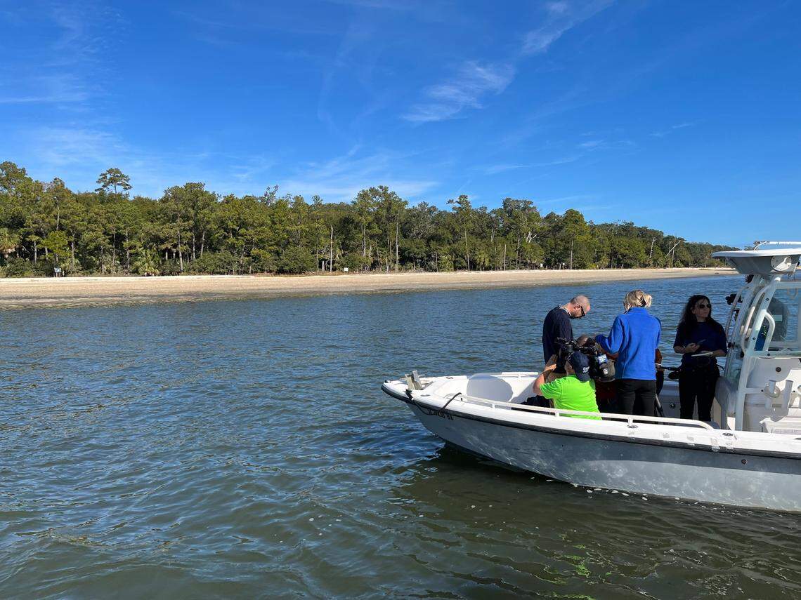 Congresswoman Nancy Mace was joined by members of the media in visiting “monkey island” in St. Helena Sound Thursday. The island is home to some 3,500 monkeys. Mace says she is “deeply disturbed to learn about the housing of monkeys on the island for testing purposes.”