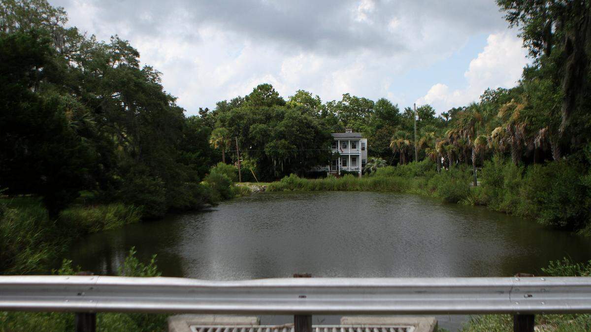 The pond off of Federal Street as seen on Sunday afternoon in Downtown Beaufort.