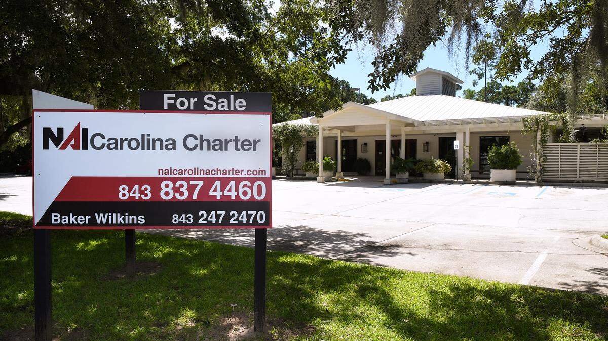A for sale sign has been posted in front of the Bluffton Red Fish restaurant location in this photo taken on Aug. 29.