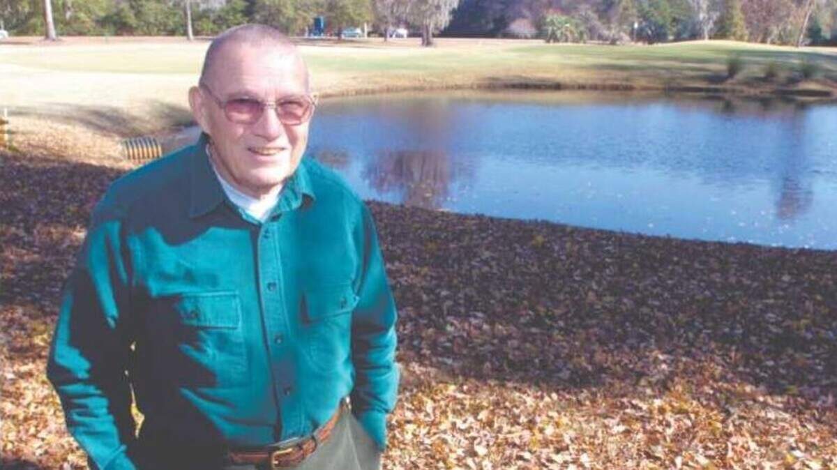 Joe Elam poses 11 years later at the site of his alligator attack in Rose Hill Plantation in Bluffton in 1999.