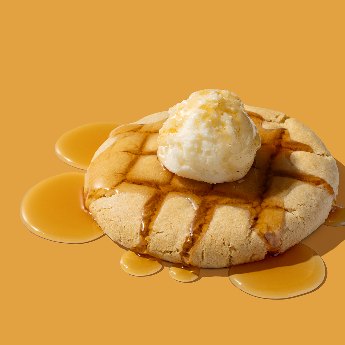 A waffle cookie from Crumbl Cookies.