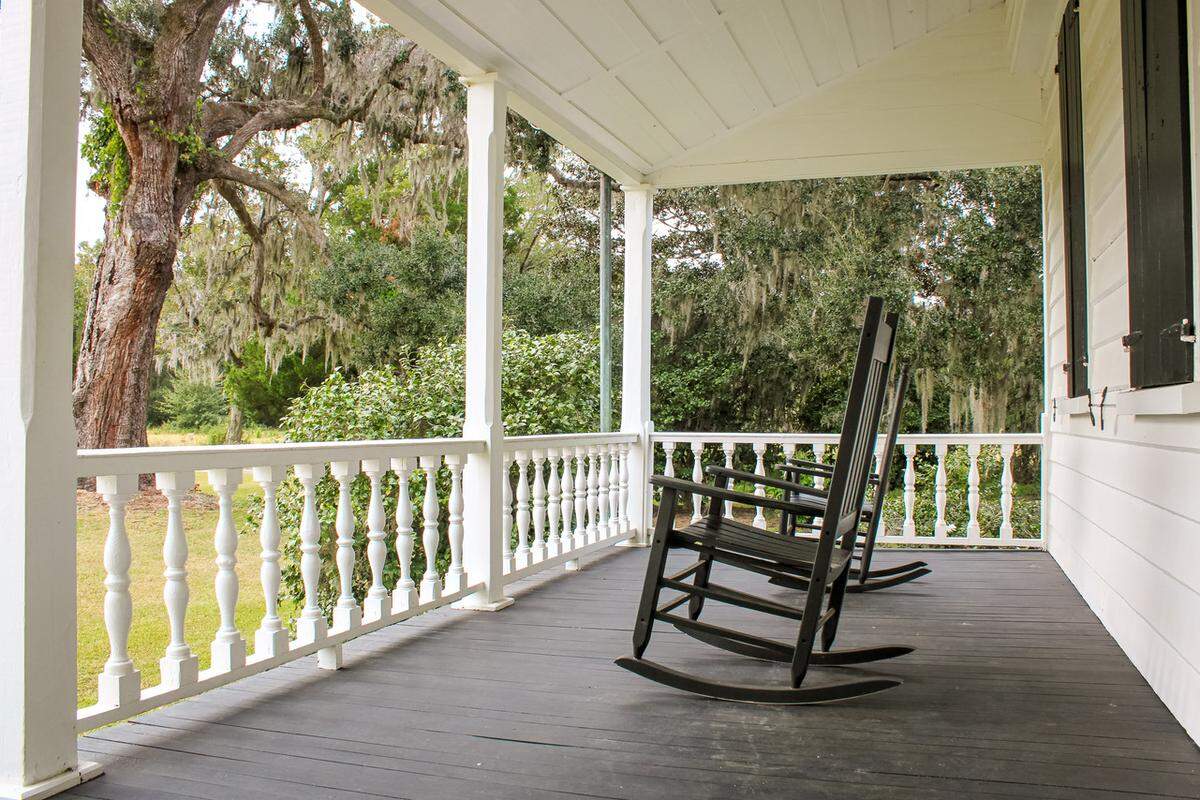 The 1828 farmhouse at the Charles Pinckney National Historic Site in Mount Pleasant is a museum and a place to enjoy nature. The broad, welcoming porch is a reminder that Lowcountry hospitality has deep roots.