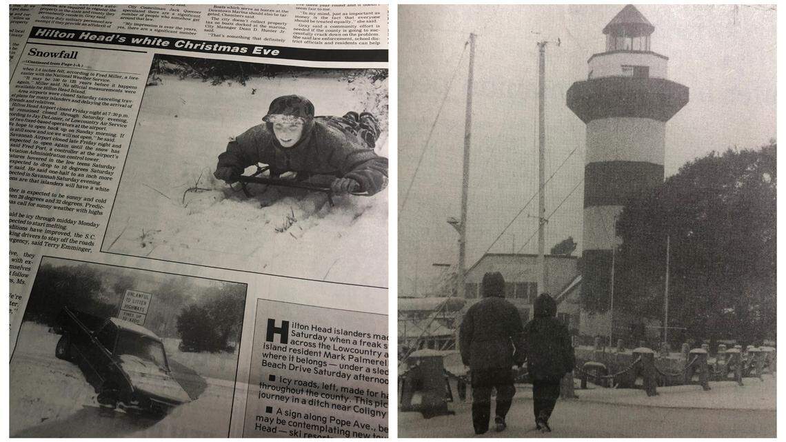 Snow and Hilton Head? A white Christmas eve was a surprise for the island in 1989