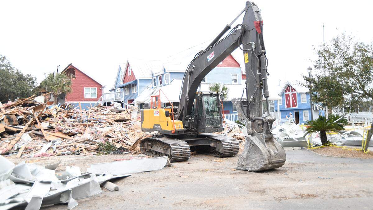 A section of the South Beach Marina Village was demolished early last year.