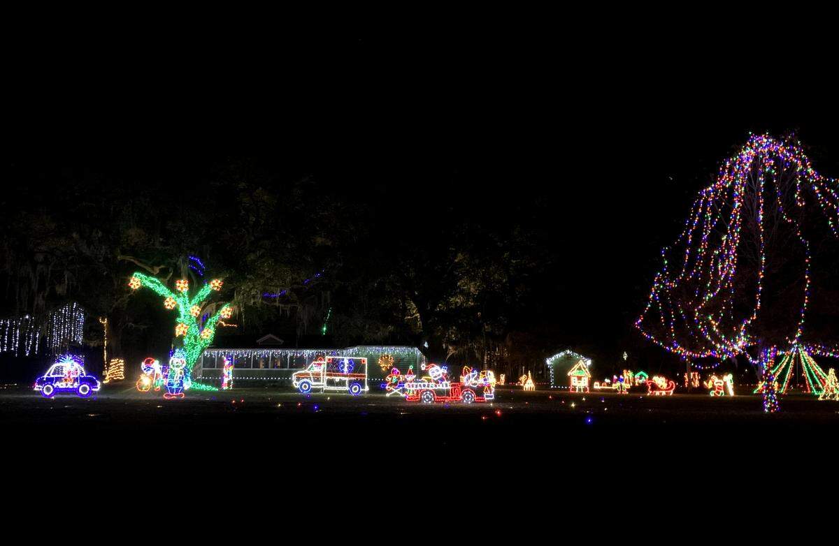 A view of the Brendlens’ front yard at the Brendlen Lowcountry Christmas Light Display.