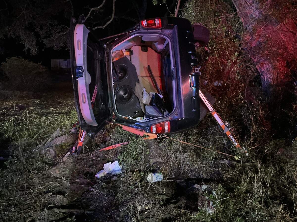 An SUV rollover crash in Burton Saturday night at the Joe Frazier Road and Pine Grove Road intersection.