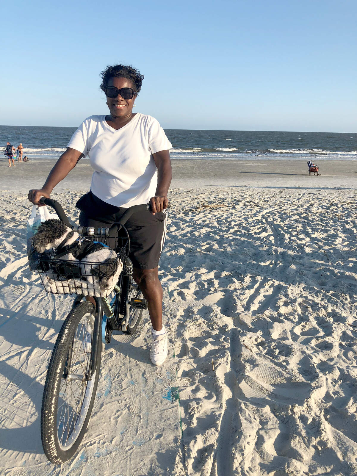 Annette Brown on Folly Field Beach during her vacation to Hilton Head last week.