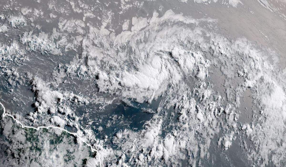 Hurricane Beryl spins east of the Lesser Antilles on Friday, July 6, 2018.
